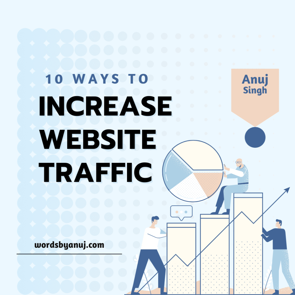 image showing 10 ways to increase high traffic on website